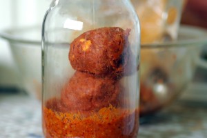 一応味噌作りと同様、団子にしたけど意味があるのかは分かりません