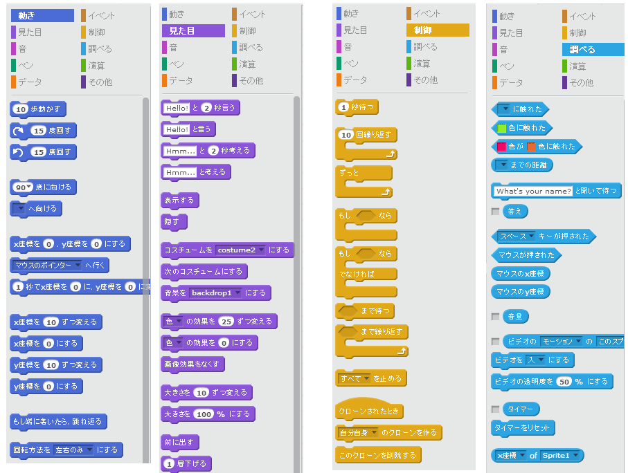 なんとなく想像で動かせる、動きと見た目。初見では意味の分からない制御や調べる。